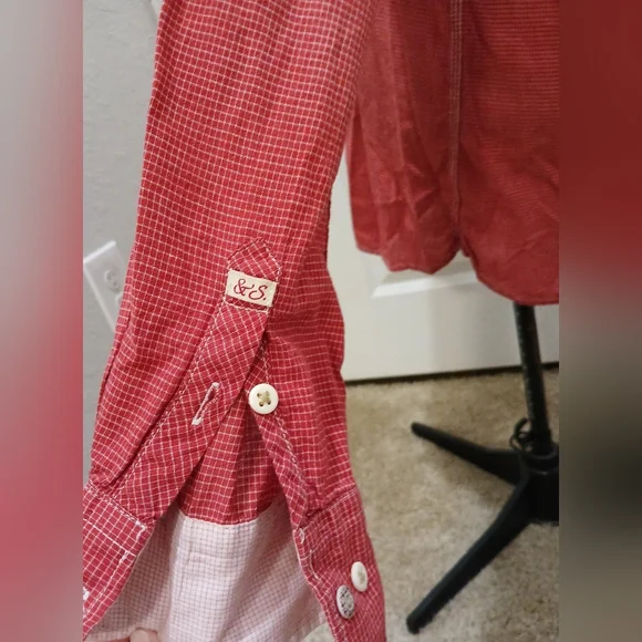 Men's Scotch & Soda Red Button Down Shirt - Picture 7 of 15